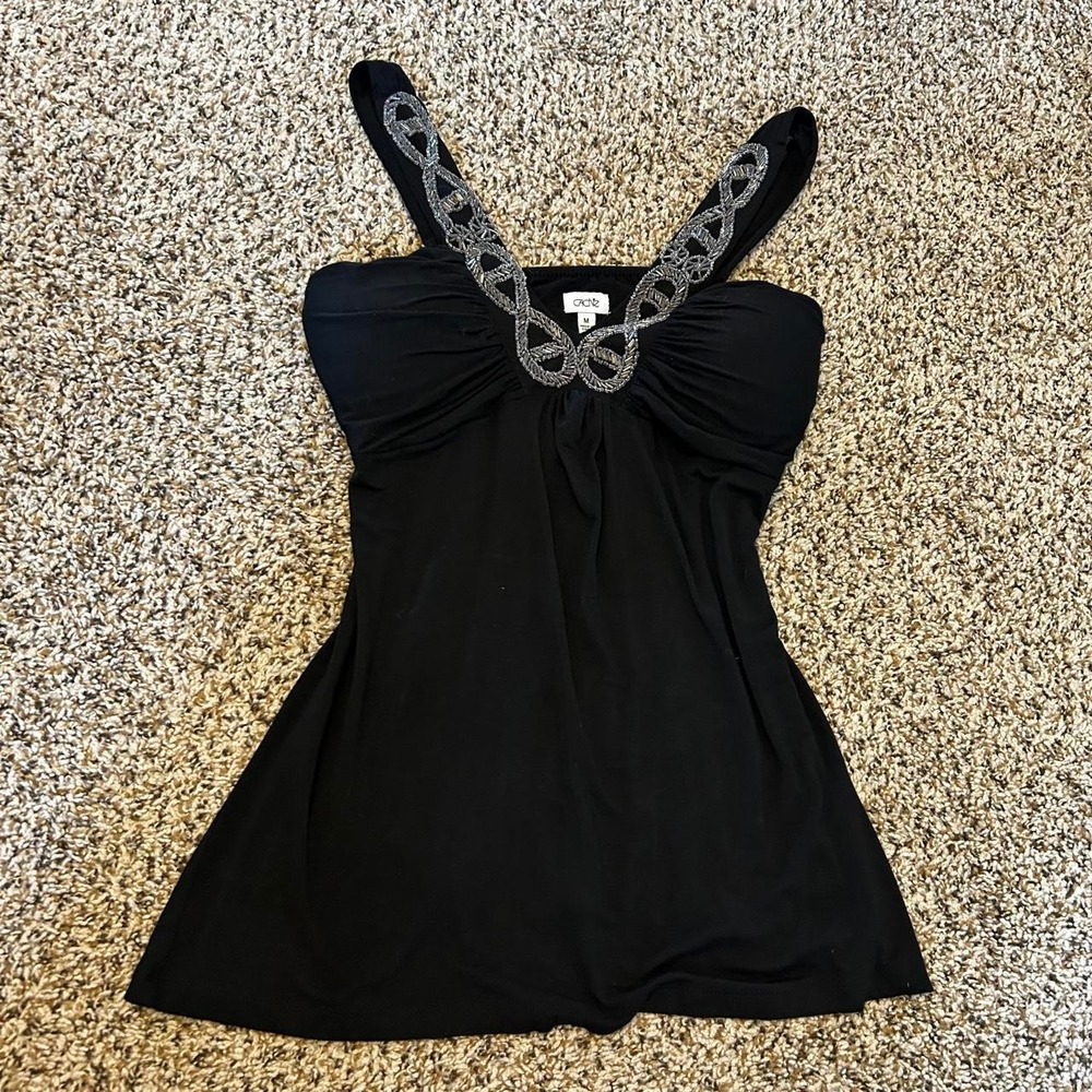 Vintage Y2K Cache beaded halter top - Picture 2 of 7